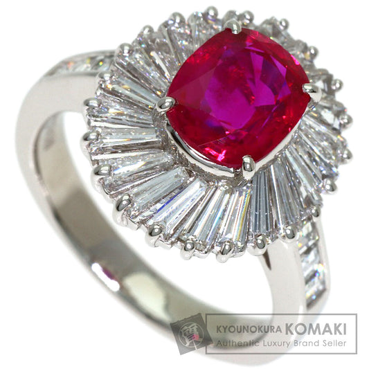2.06ct Ruby Diamond Ring Platinum PT900 8g　Ladies