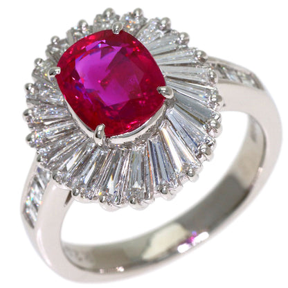 2.06ct Ruby Diamond Ring Platinum PT900 8g　Ladies