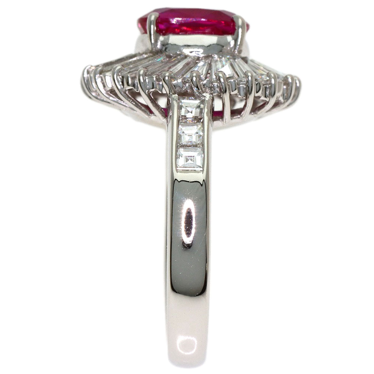 2.06ct Ruby Diamond Ring Platinum PT900 8g　Ladies