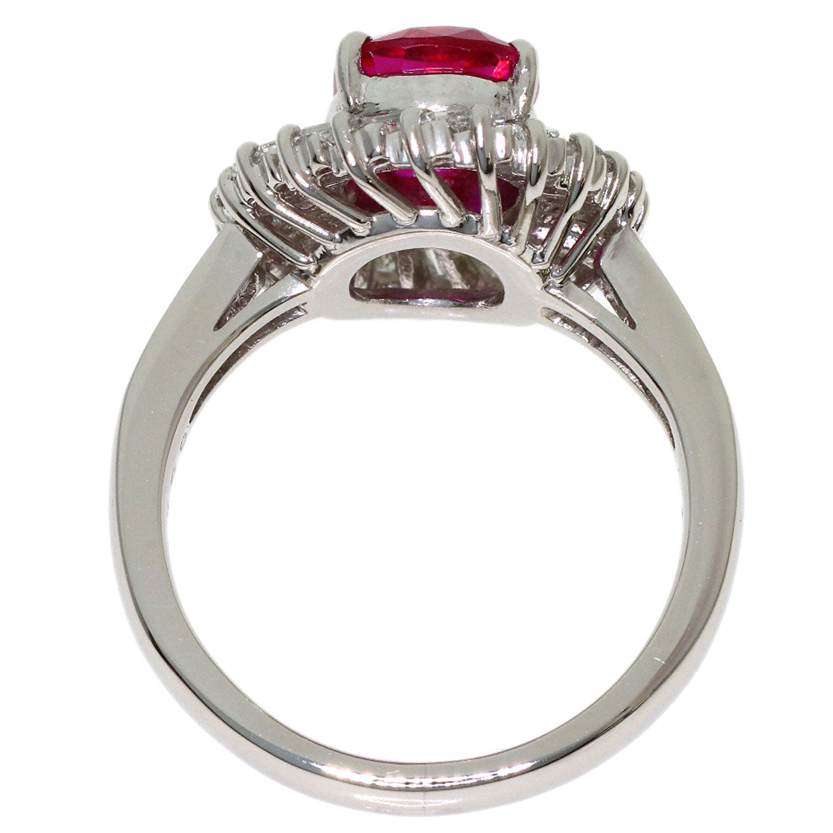 2.06ct Ruby Diamond Ring Platinum PT900 8g　Ladies
