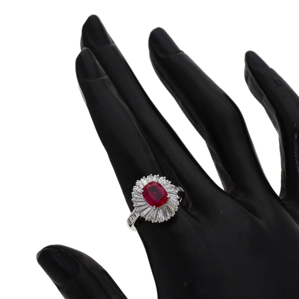 2.06ct Ruby Diamond Ring Platinum PT900 8g　Ladies