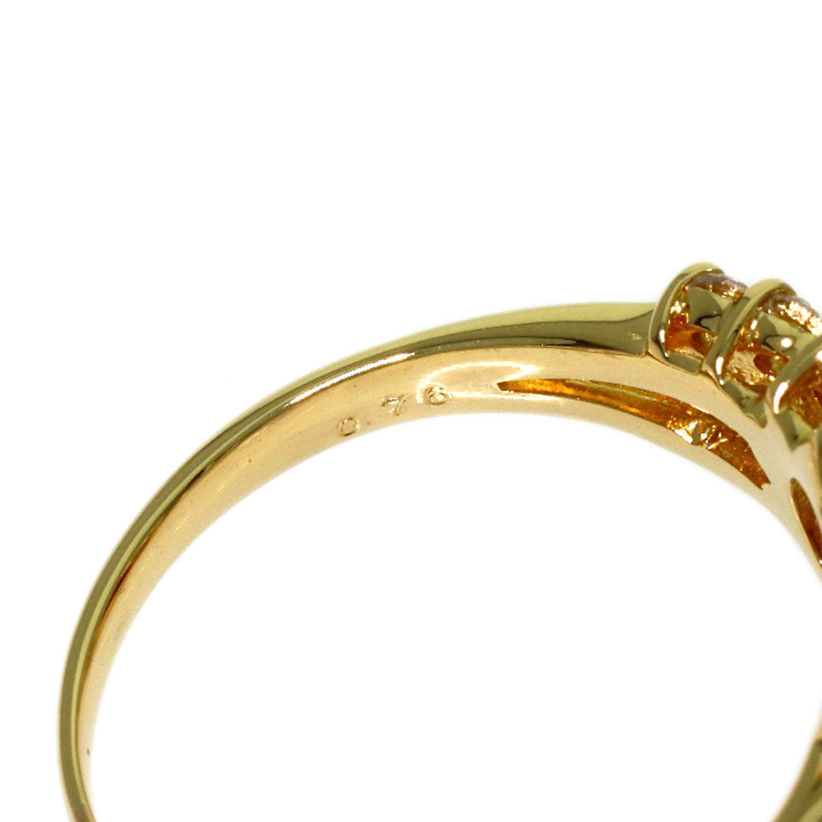 0.59ct Ruby Diamond Ring K18 Yellow Gold 3.3g　Ladies