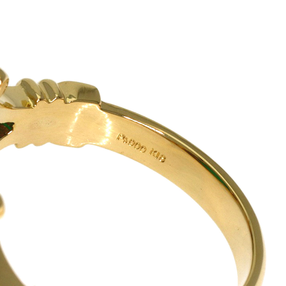 4.39ct Emerald Diamond Ring K18 Yellow Gold PT900 10.1g　Ladies