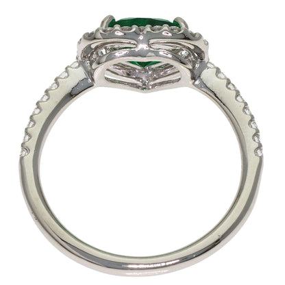 TASAKI Heart motif Emerald Diamond Ring Platinum PT900 Ladies [Used]