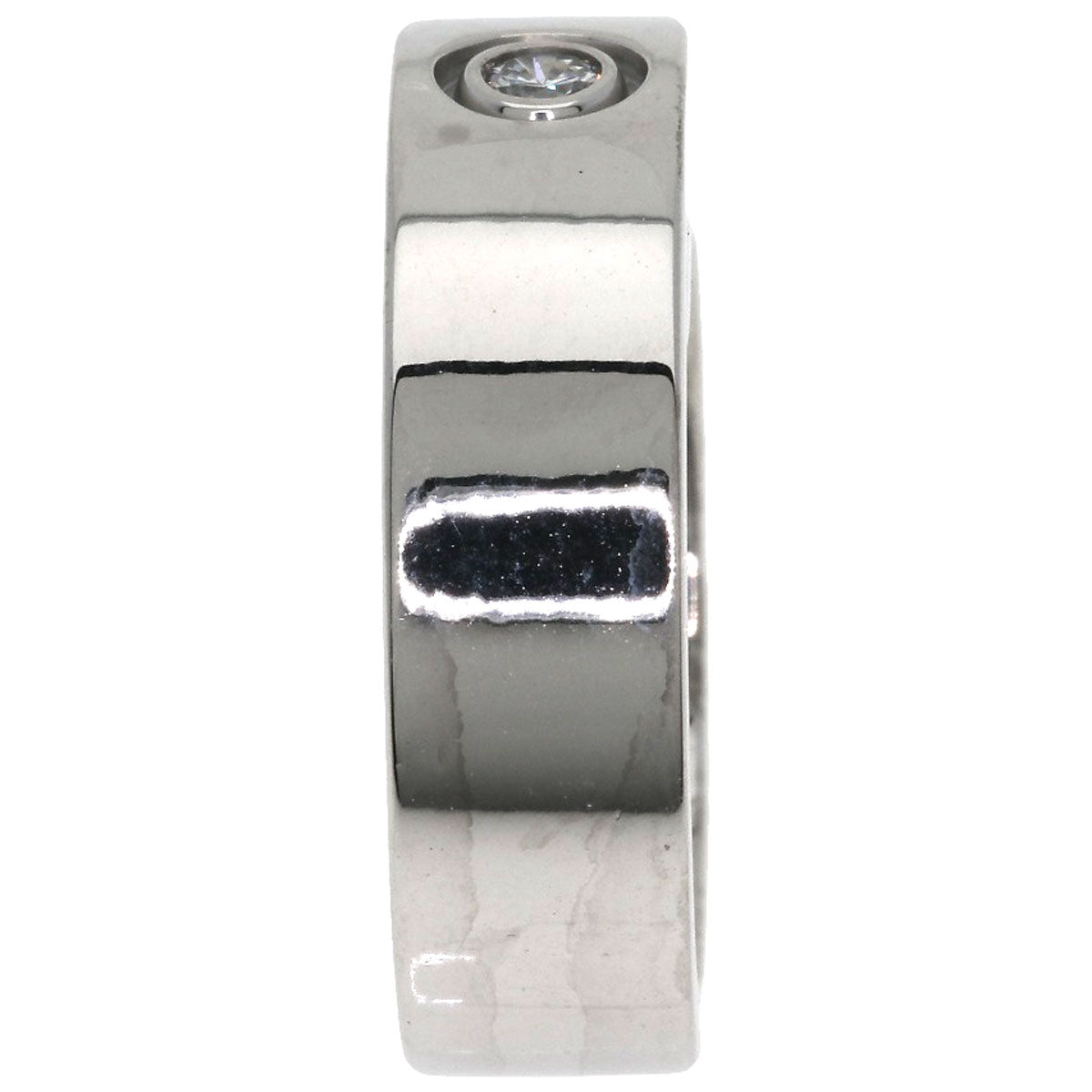 CARTIER Anniversary 1P Diamond #47 Ring K18 White Gold Ladies [Used]