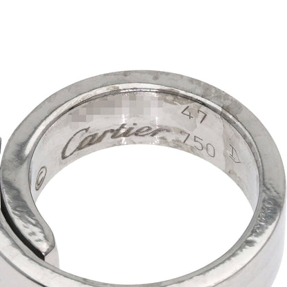 CARTIER Anniversary 1P Diamond #47 Ring K18 White Gold Ladies [Used]