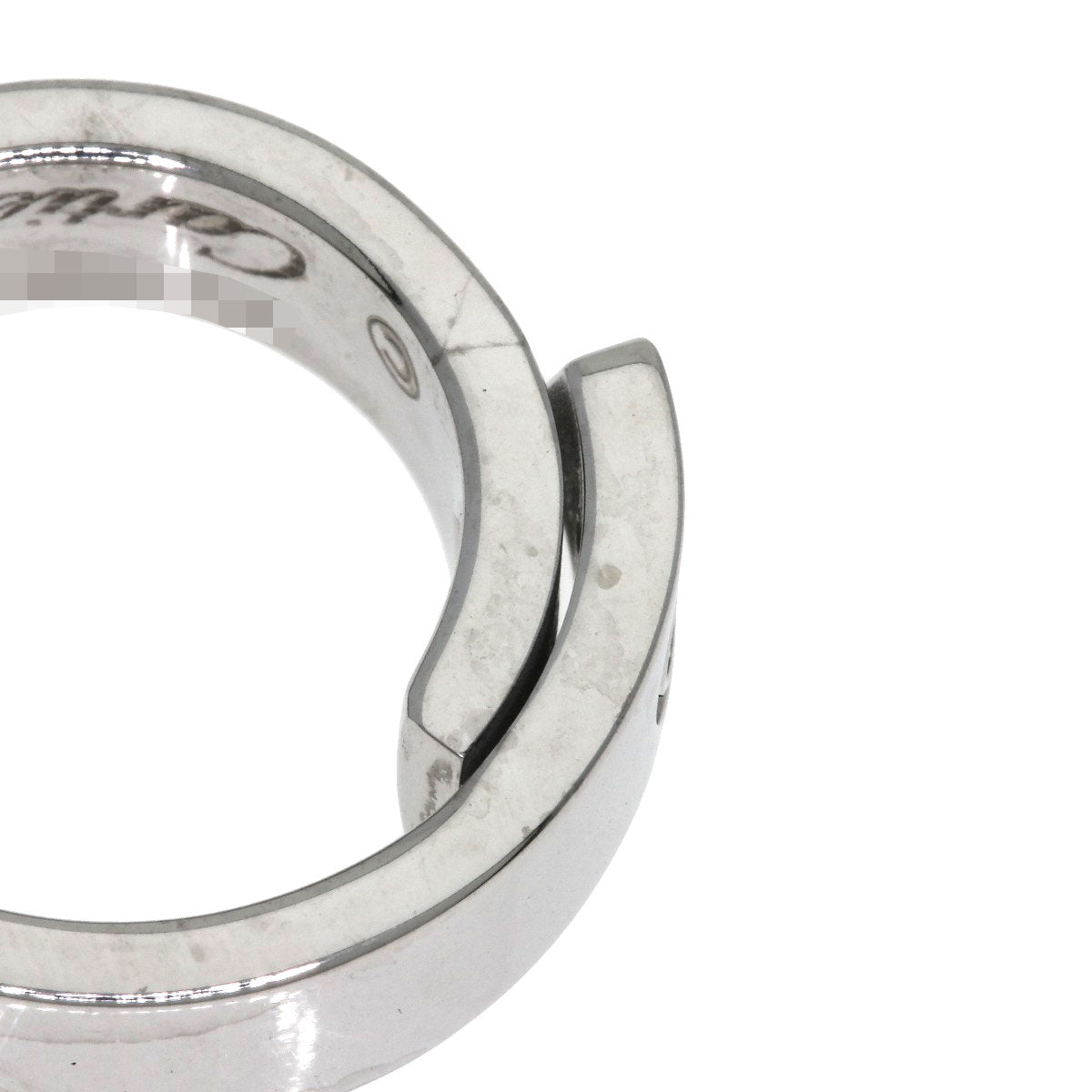 CARTIER Anniversary 1P Diamond #47 Ring K18 White Gold Ladies [Used]