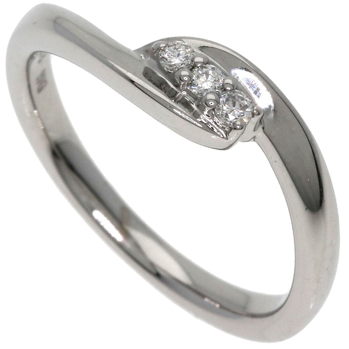 4℃ Diamond Ring K18 White Gold Ladies [Used]