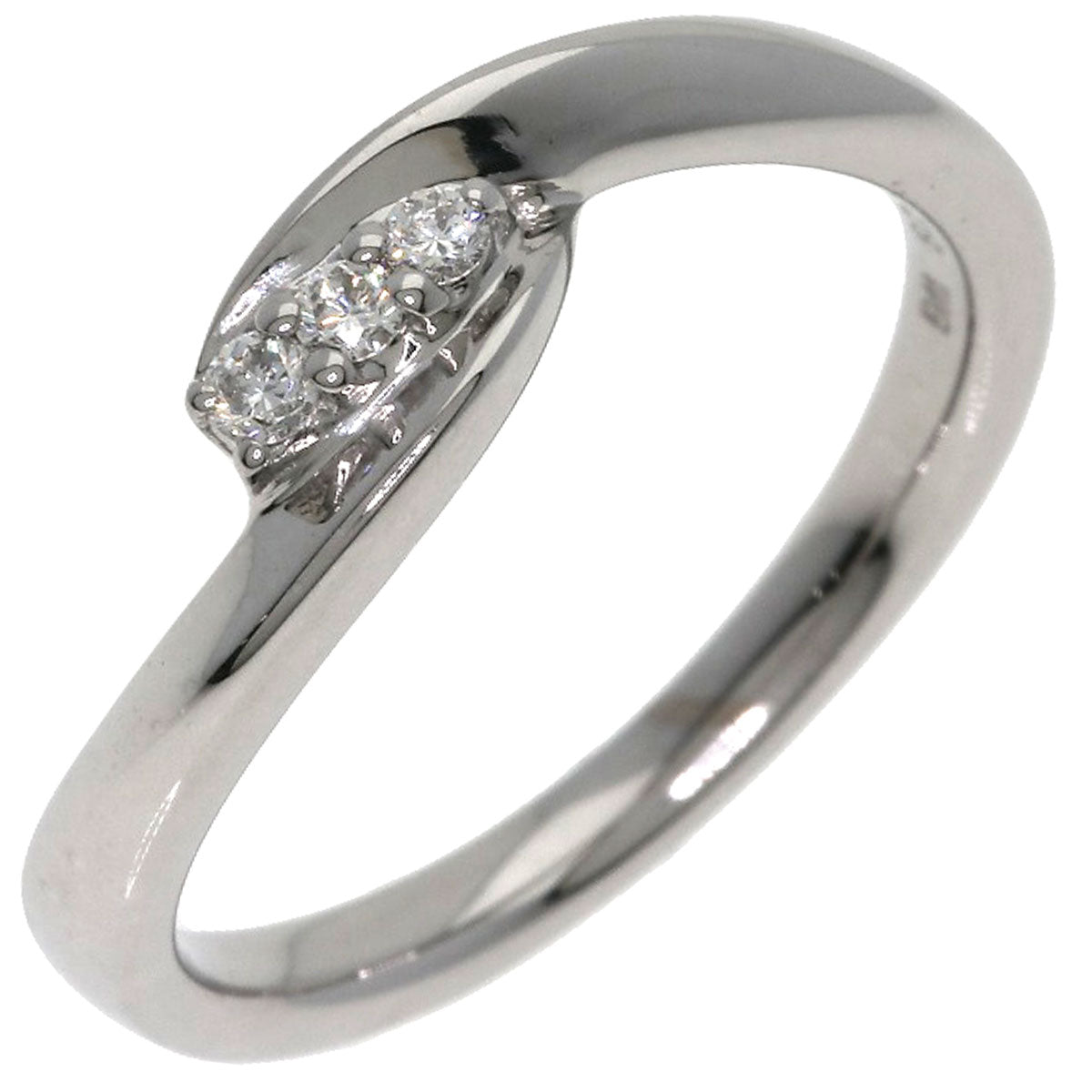 4℃ Diamond Ring K18 White Gold Ladies [Used]