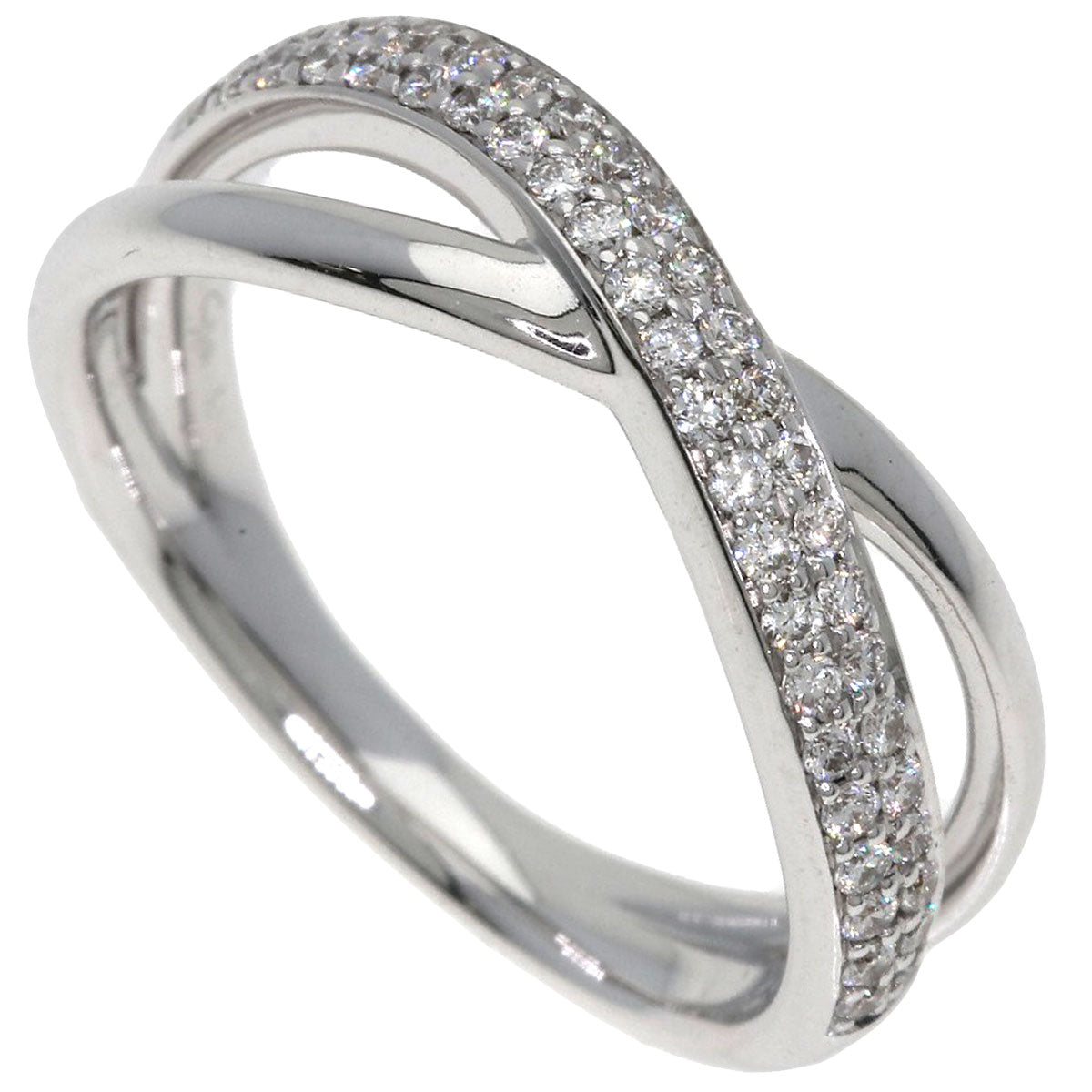 STAR JEWELRY Diamond Ring K18 White Gold Ladies [Used]