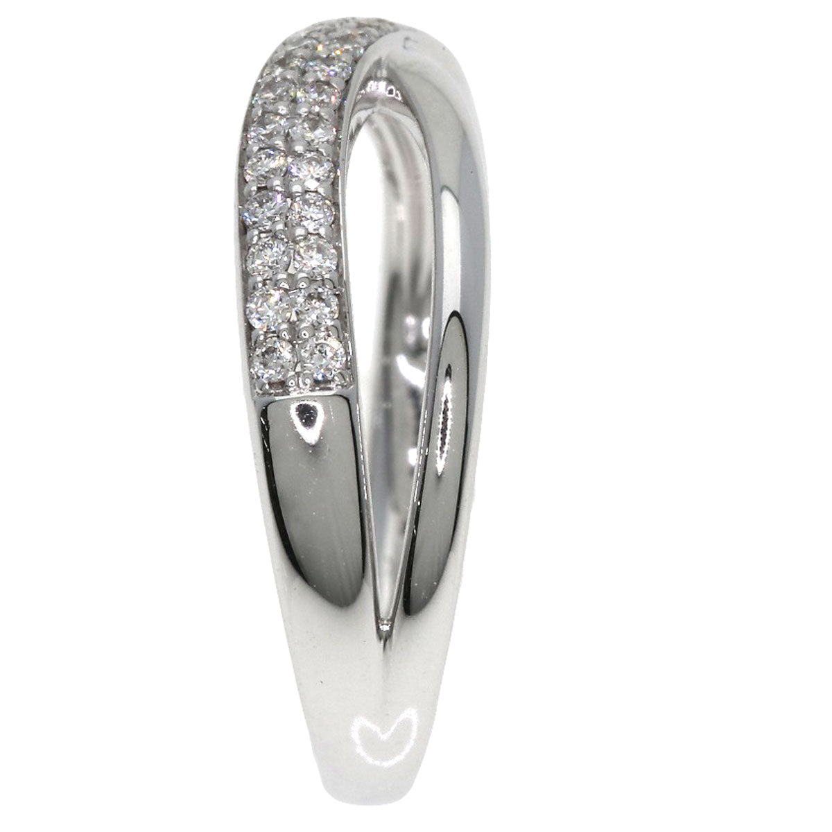 STAR JEWELRY Diamond Ring K18 White Gold Ladies [Used]