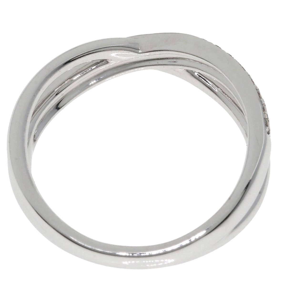 STAR JEWELRY Diamond Ring K18 White Gold Ladies [Used]