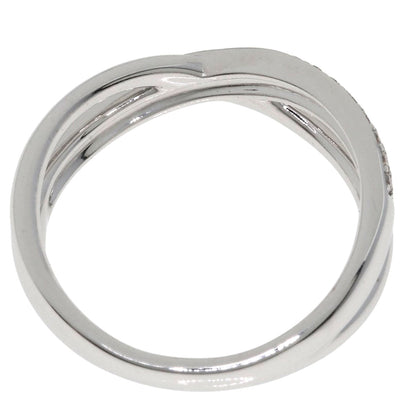 STAR JEWELRY Diamond Ring K18 White Gold Ladies [Used]