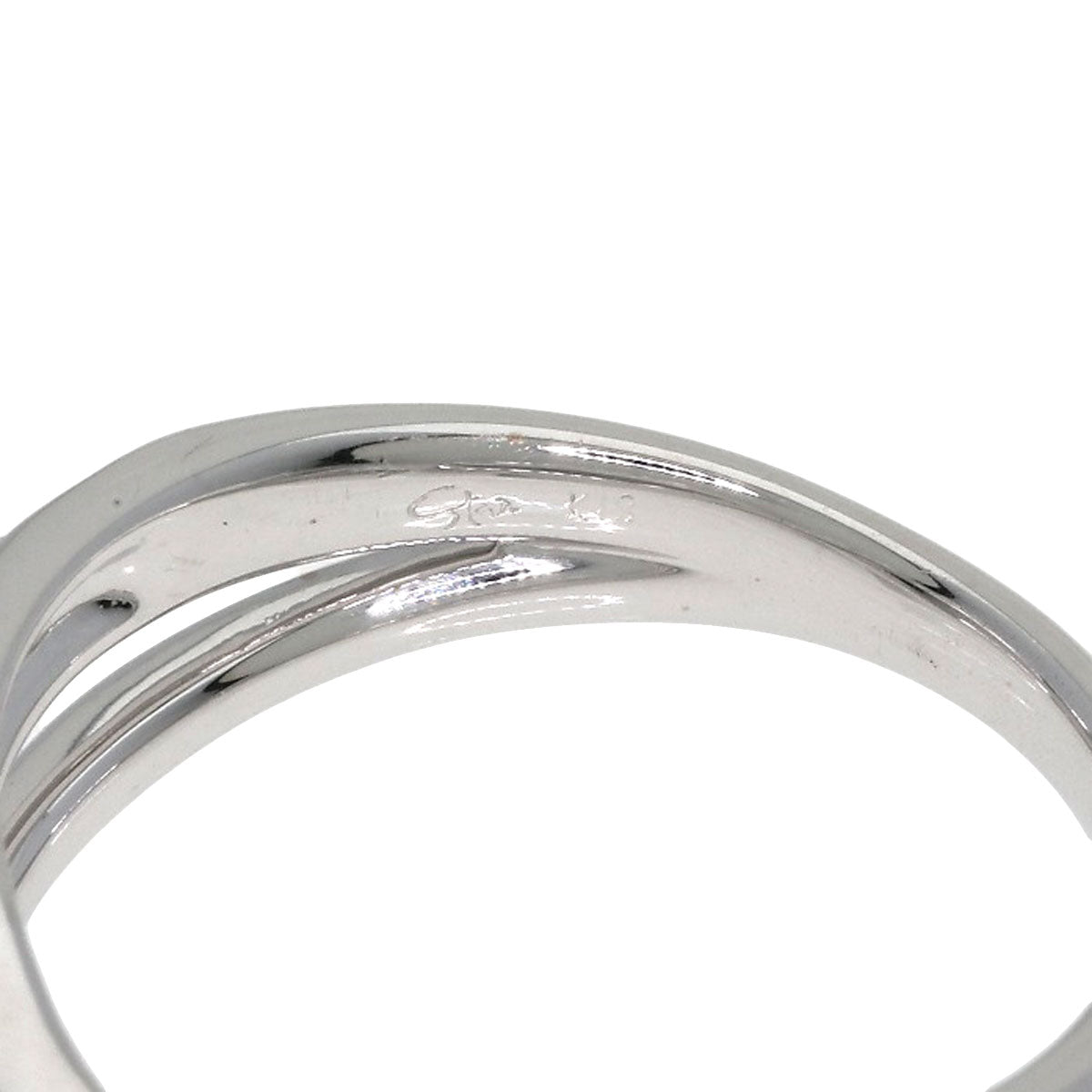 STAR JEWELRY Diamond Ring K18 White Gold Ladies [Used]