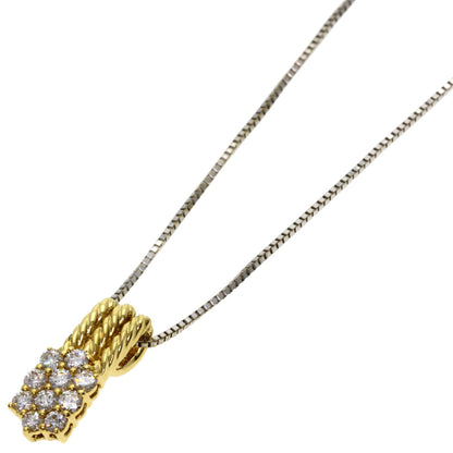 star sand Diamond Necklace K18 Yellow Gold K18 White GoldLadies [Used]