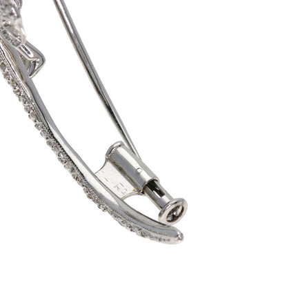 0.31ct Dragonfly Sapphire Diamond Brooch K18 White Gold 10.1g　Ladies