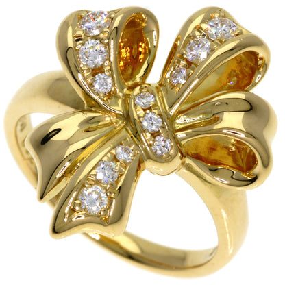 POLA Ribbon motif Ring K18 Yellow Gold Ladies [Used]
