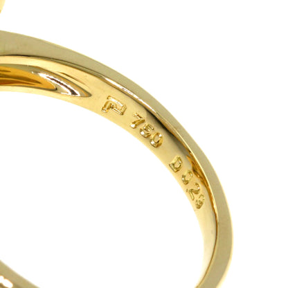POLA Ribbon motif Ring K18 Yellow Gold Ladies [Used]