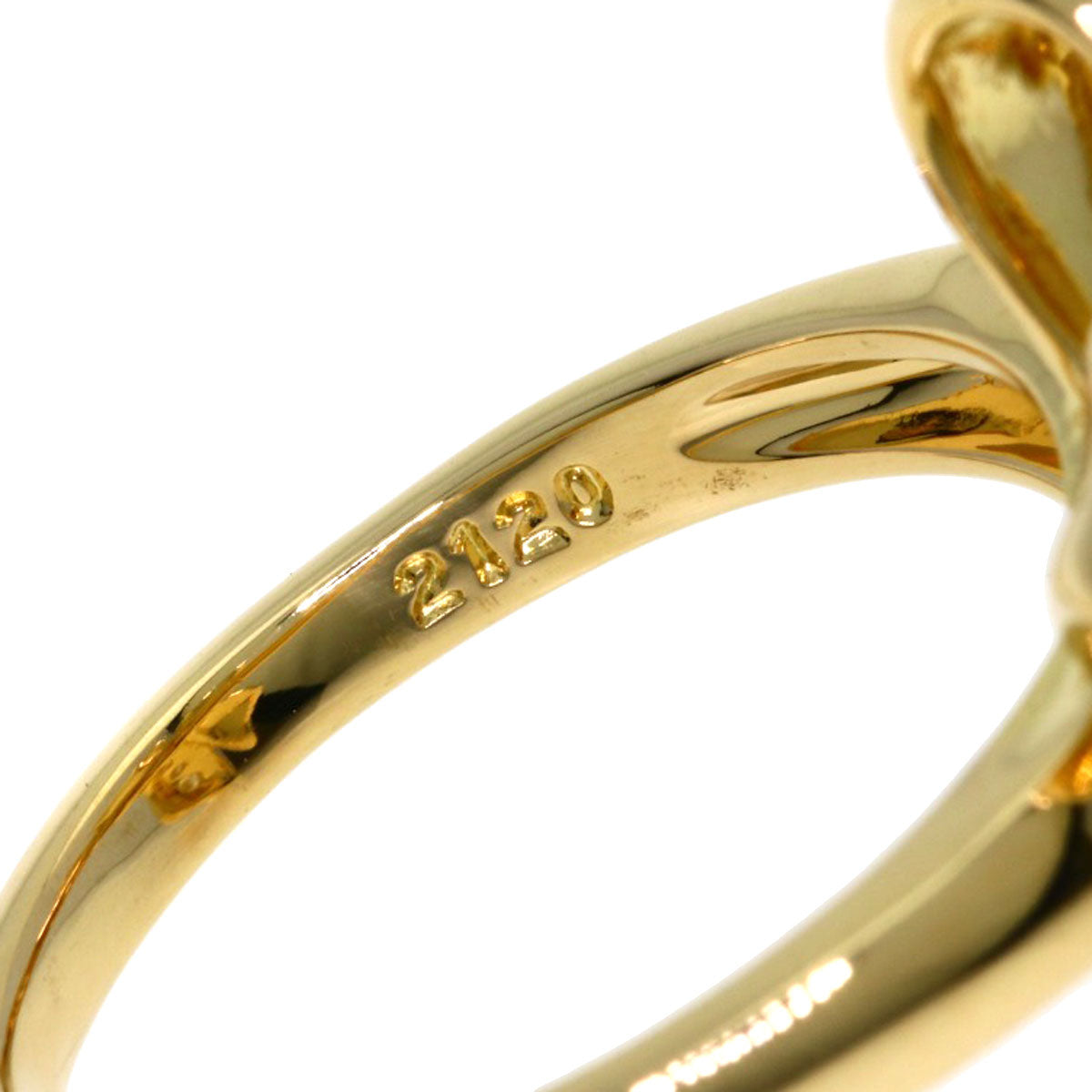 POLA Ribbon motif Ring K18 Yellow Gold Ladies [Used]