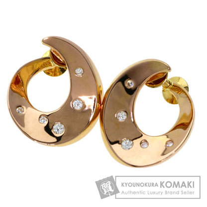 TASAKI Diamond Earring K18 Pink Gold Ladies [Used]