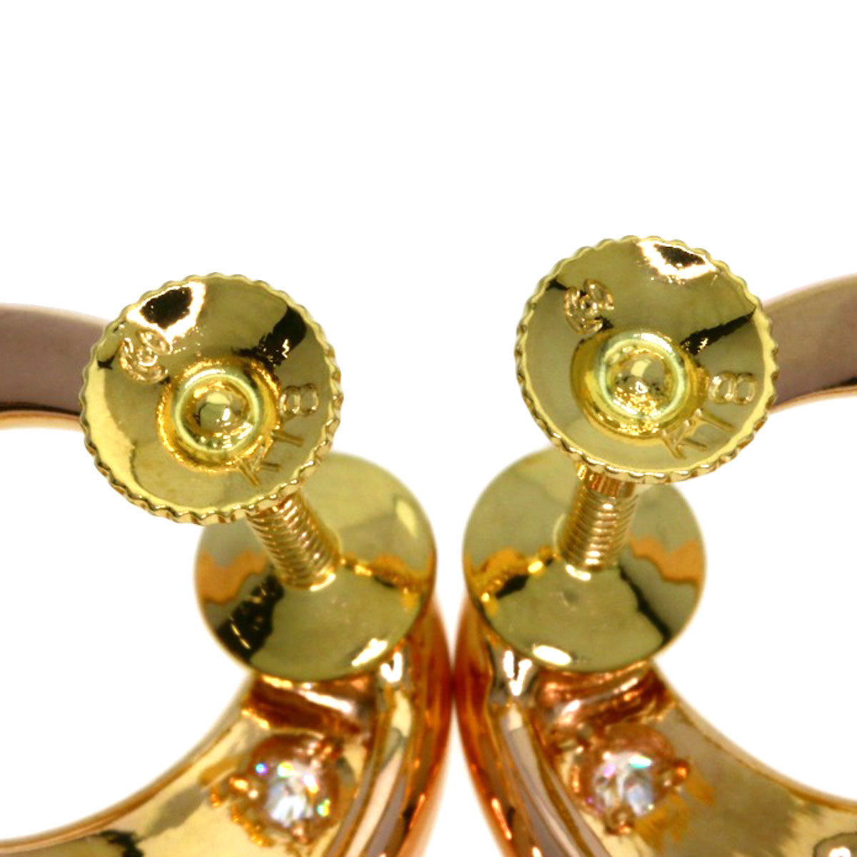 TASAKI Diamond Earring K18 Pink Gold Ladies [Used]