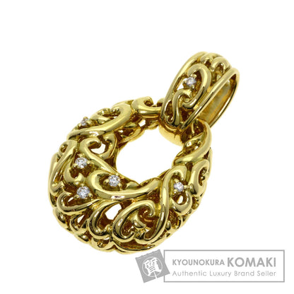 TASAKI Diamond Pendant top K18 Yellow Gold Ladies [Used]