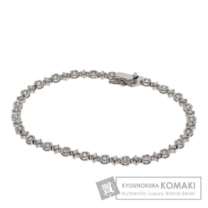 1.5ct LINE Diamond Bracelet K18 White Gold 8.3g　Ladies