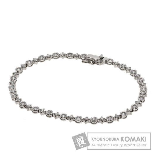 1.5ct LINE Diamond Bracelet K18 White Gold 8.3g　Ladies