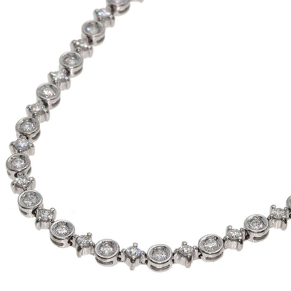 1.5ct LINE Diamond Bracelet K18 White Gold 8.3g　Ladies