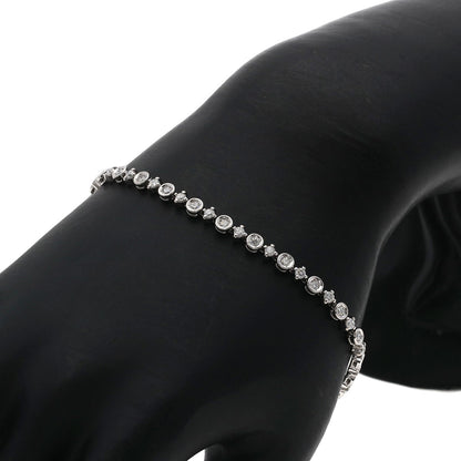 1.5ct LINE Diamond Bracelet K18 White Gold 8.3g　Ladies