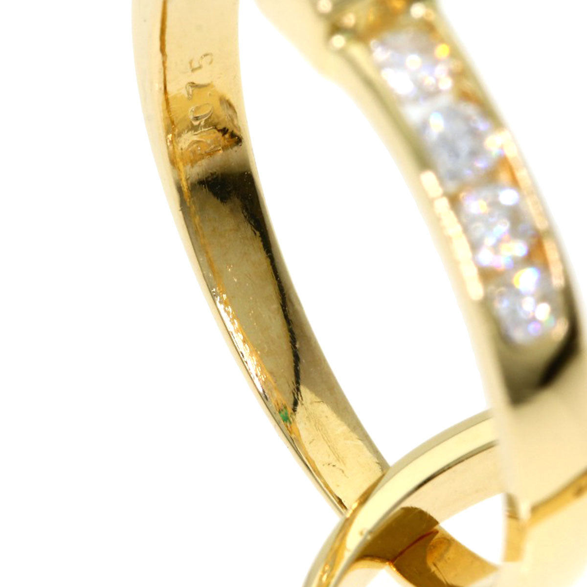 TASAKI Emerald Diamond 2 series Ring K18 Yellow Gold Ladies [Used]