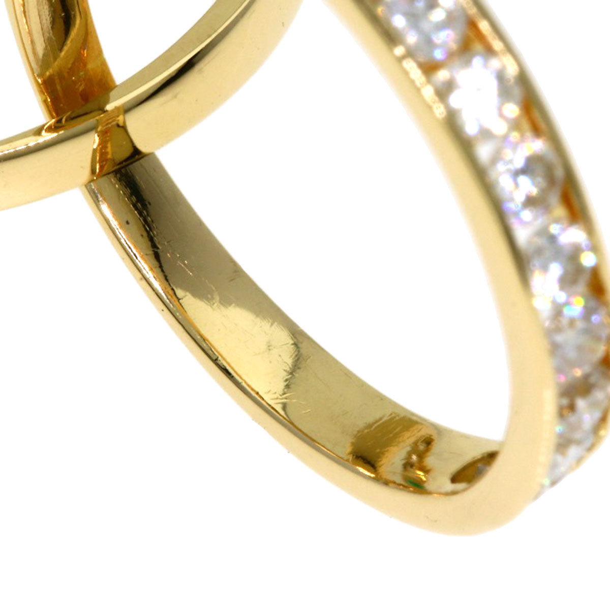 TASAKI Emerald Diamond 2 series Ring K18 Yellow Gold Ladies [Used]