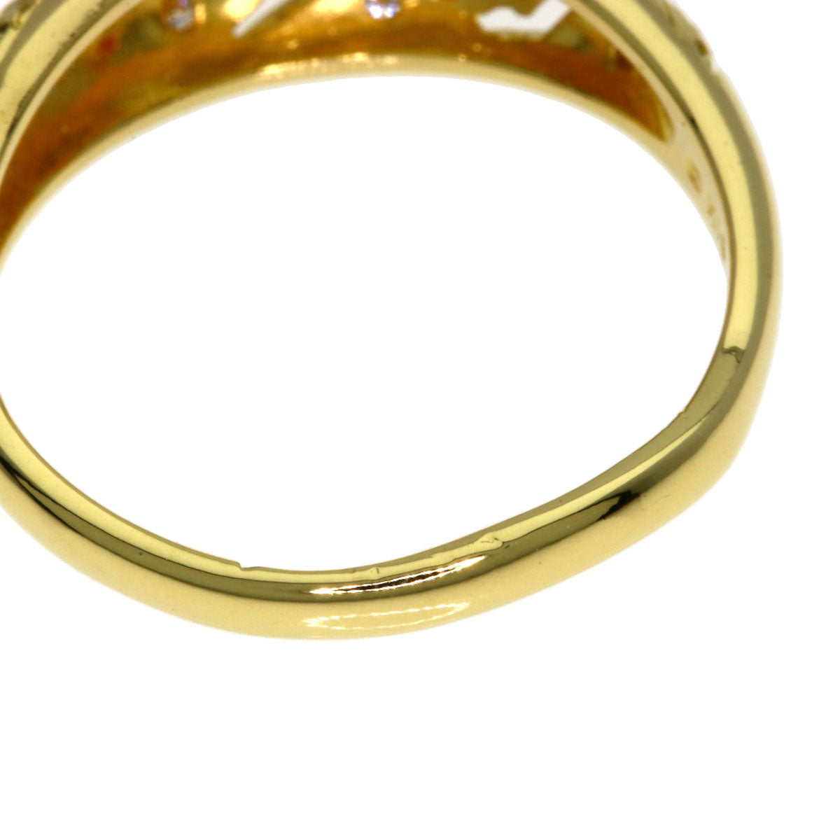 MIKIMOTO Diamond Ring K18 Yellow Gold Ladies [Used]
