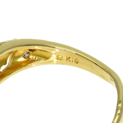 MIKIMOTO Diamond Ring K18 Yellow Gold Ladies [Used]