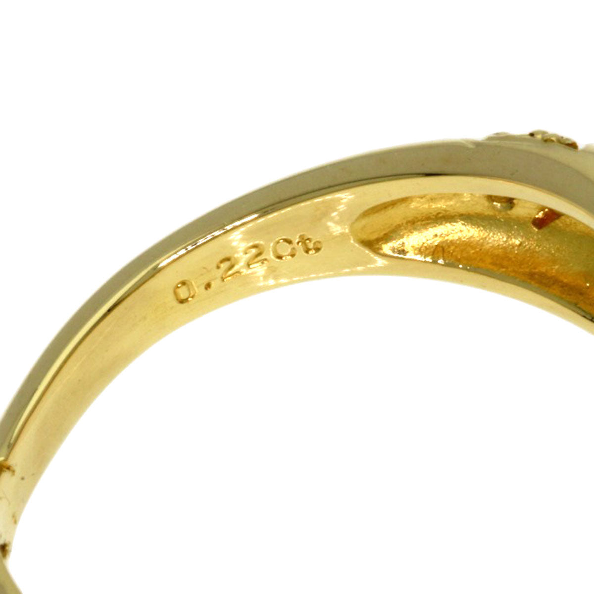 MIKIMOTO Diamond Ring K18 Yellow Gold Ladies [Used]
