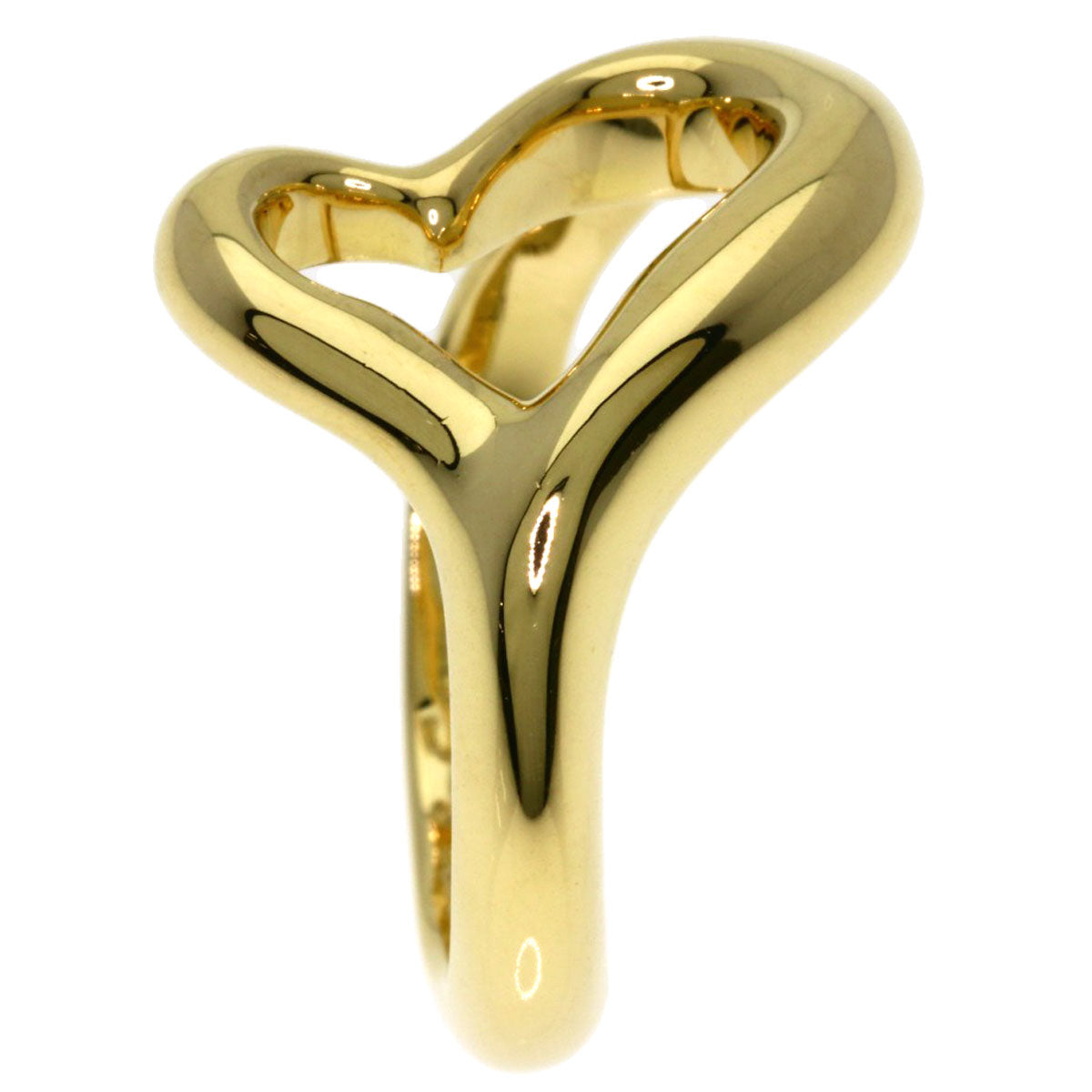 TIFFANY&Co. Open heart Ring K18 Yellow Gold Ladies [Used]