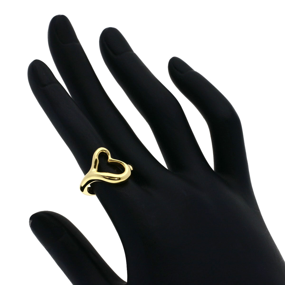 TIFFANY&Co. Open heart Ring K18 Yellow Gold Ladies [Used]