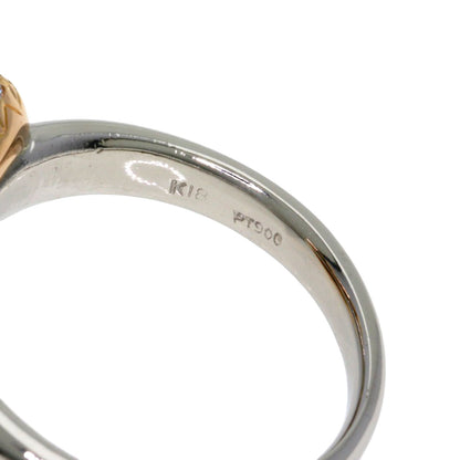 1ct Heart motif Diamond Ring Platinum PT900 18K Pink Gold 7.8g　Ladies
