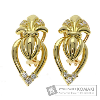 MIKIMOTO Diamond earring K18 Yellow Gold Ladies [Used]