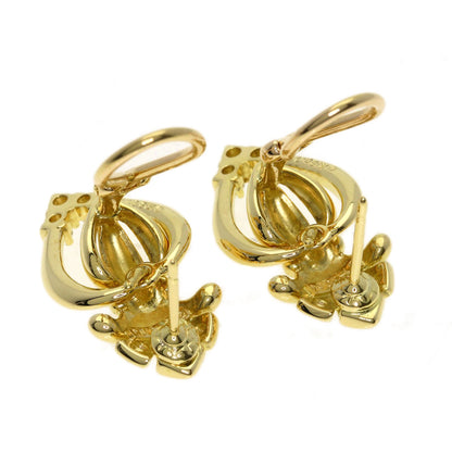 MIKIMOTO Diamond earring K18 Yellow Gold Ladies [Used]