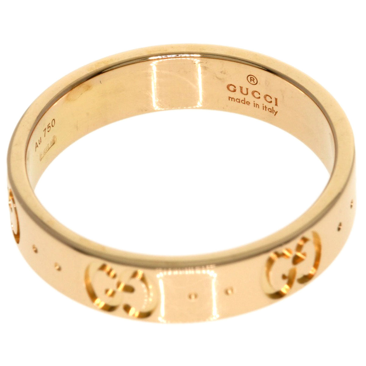 GUCCI Icon # 11 Ring K18 Pink Gold Ladies [Used]