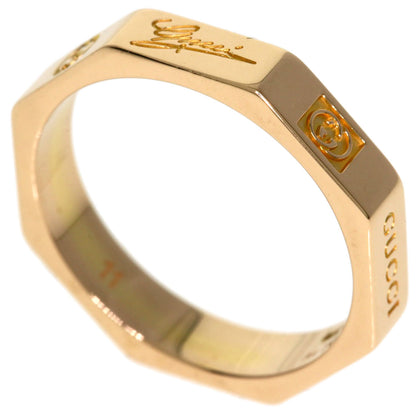 GUCCI Octagonal #11 Ring K18 Pink Gold Ladies [Used]