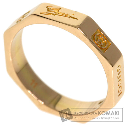 GUCCI Octagonal #11 Ring K18 Pink Gold Ladies [Used]