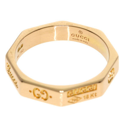 GUCCI Octagonal #11 Ring K18 Pink Gold Ladies [Used]