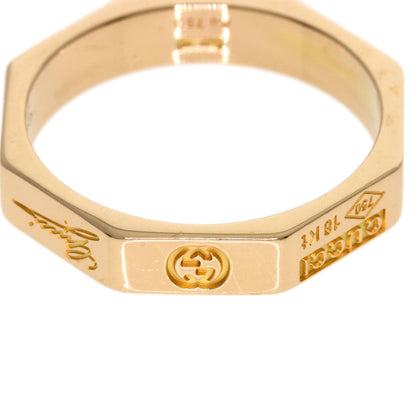 GUCCI Octagonal #11 Ring K18 Pink Gold Ladies [Used]