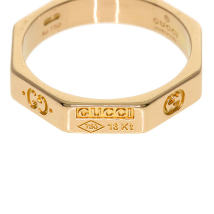 GUCCI Octagonal #11 Ring K18 Pink Gold Ladies [Used]