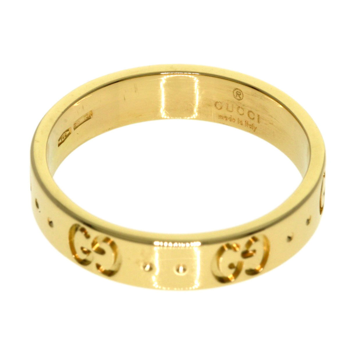 GUCCI Icon # 13 Ring K18 Yellow Gold Ladies [Used]