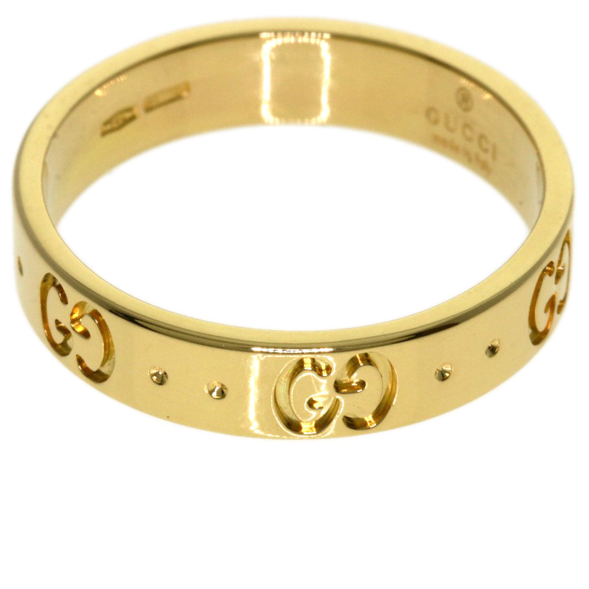GUCCI Icon # 13 Ring K18 Yellow Gold Ladies [Used]