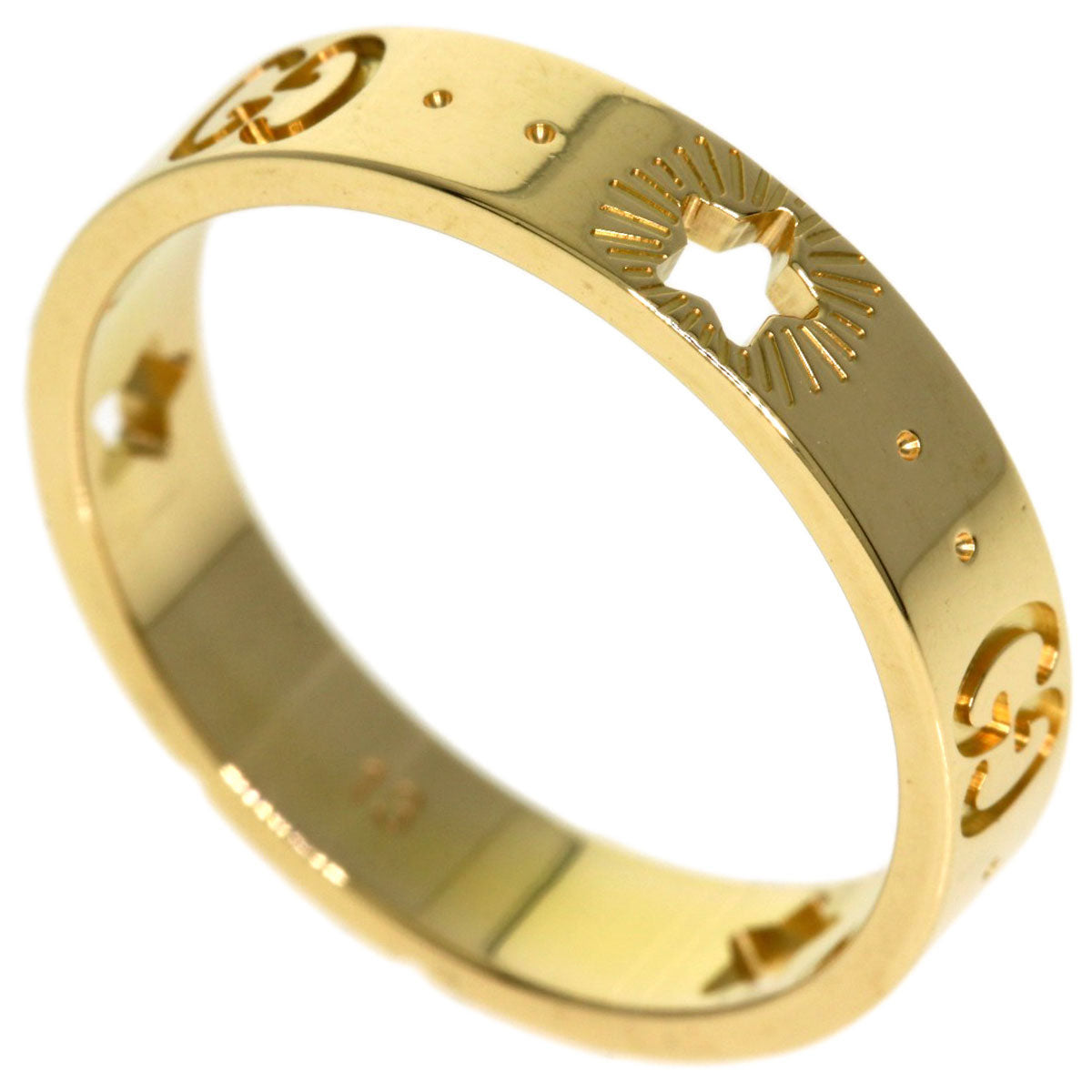 GUCCI Icon Star #13 Ring K18 Yellow Gold Ladies [Used]