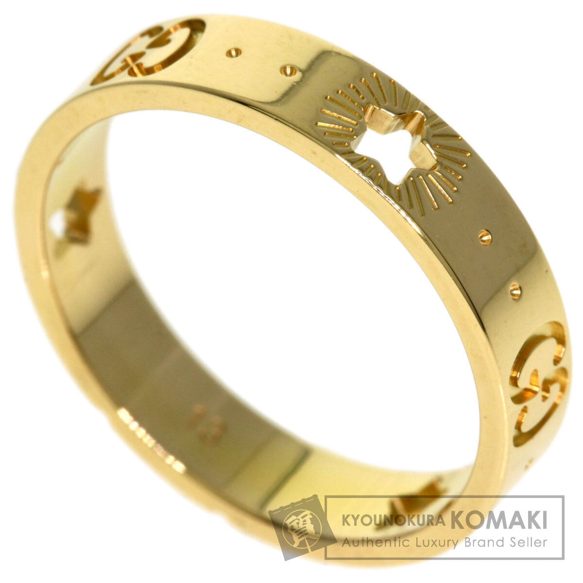 GUCCI Icon Star #13 Ring K18 Yellow Gold Ladies [Used]